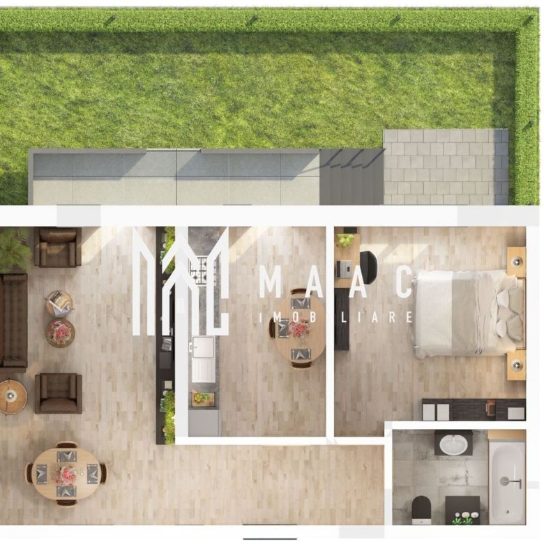 Apartament 3 camere I Parter I Gradina 46 mp I Doamna Stanca