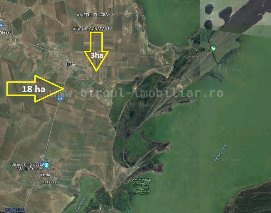 Vânzare teren agricol comasat direct la Soseaua  Istria – Sinoe