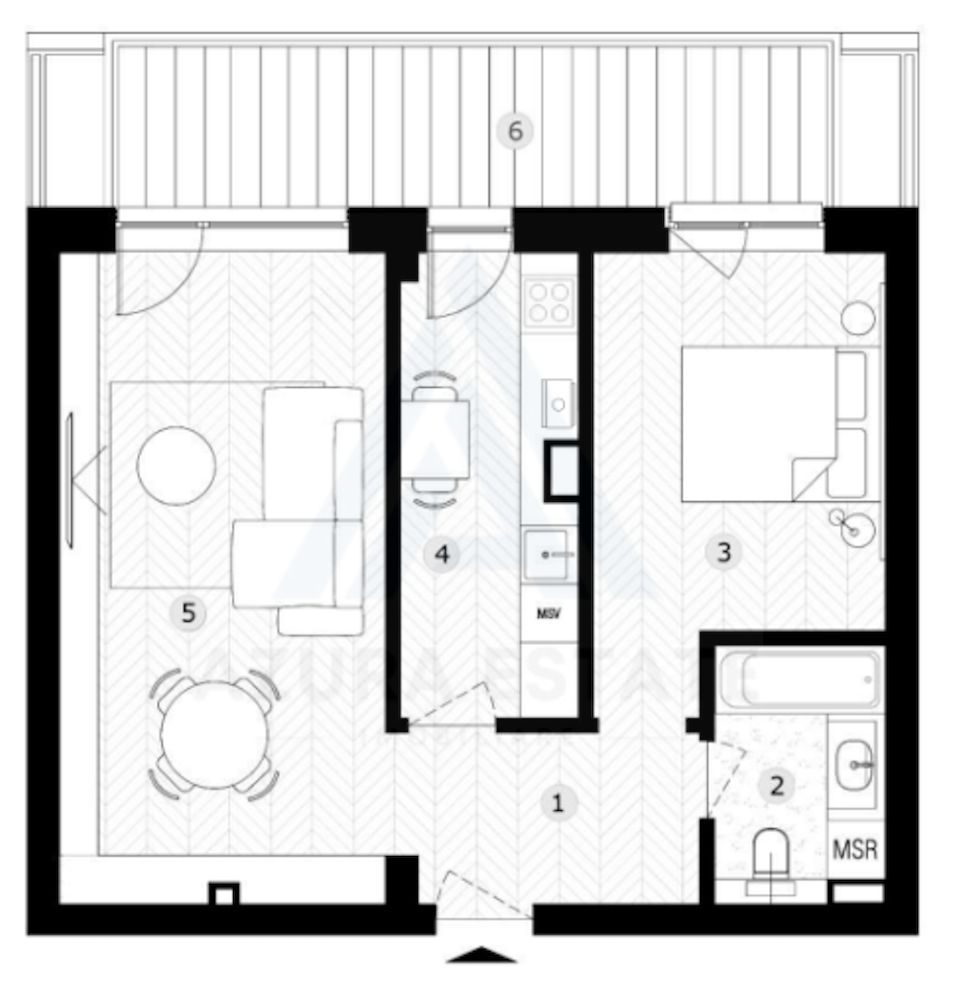 Apartament ultramodern 2 camere 53,7 mp utili terasa inchisa Țiglari