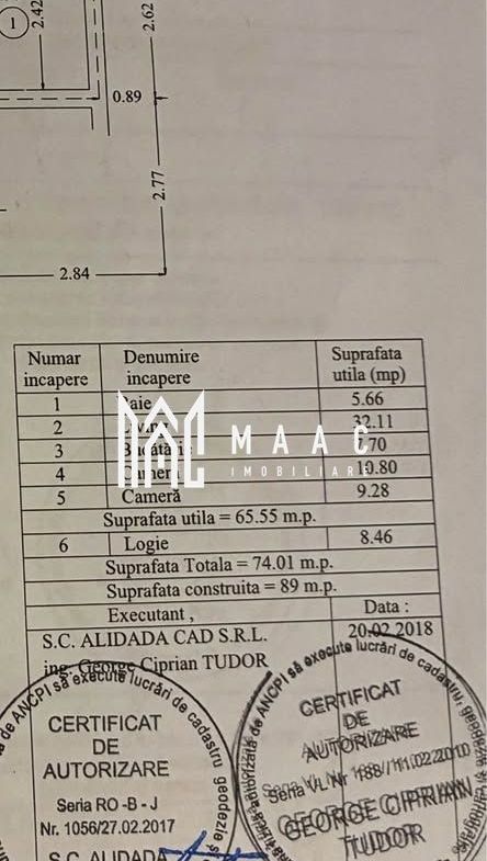Apartament 3 camere | zona centrala | parter | 74 mp