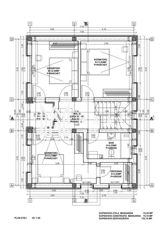 anBn-8242 Casă Tip Duplex | 4 Camere | 2 Balcoane | Terasă | Șura Mică