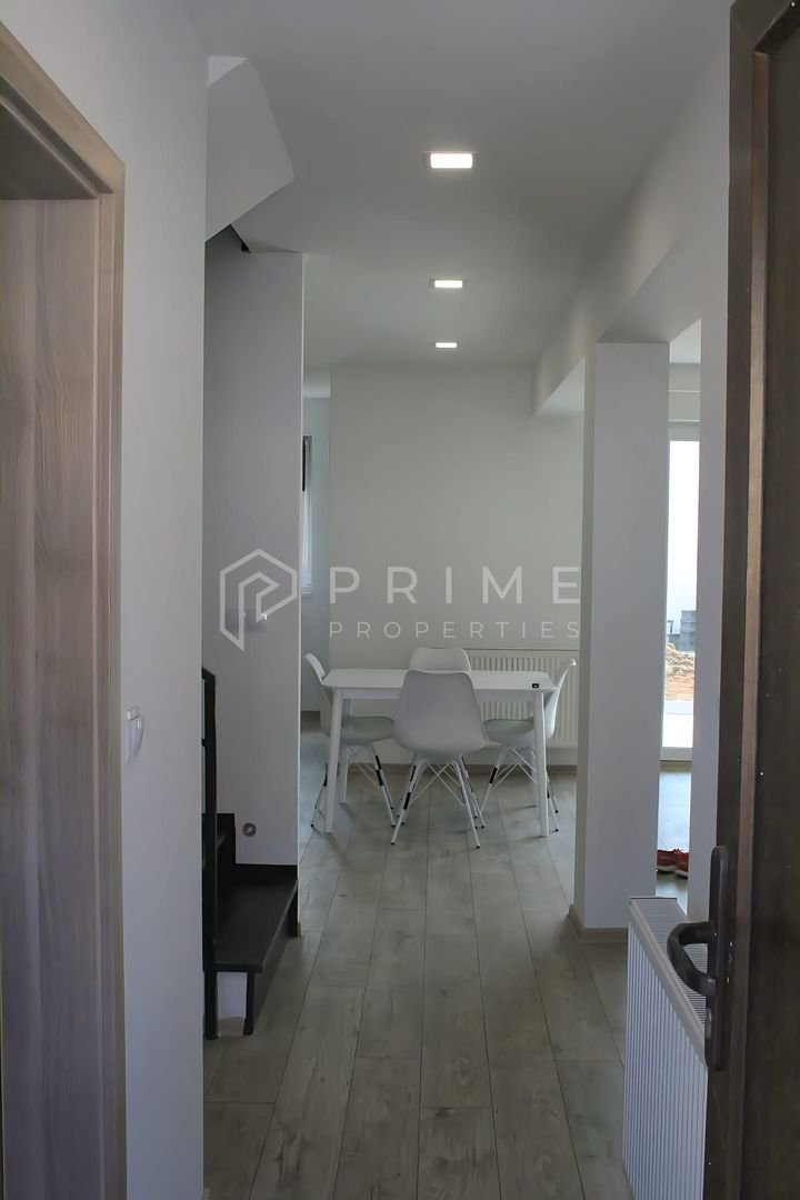 anBn-11687 Casă tip duplex complet amenajată si mobilată | șemineu și garaj |