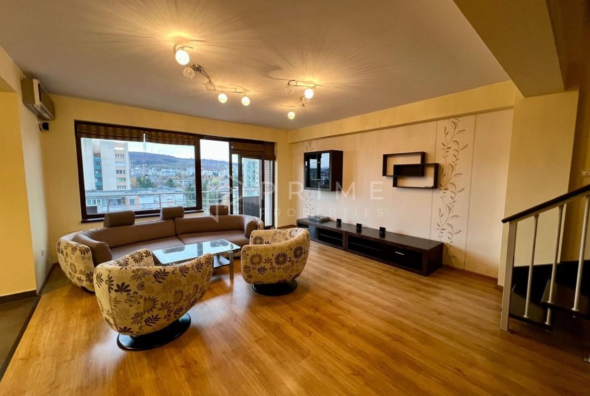 Apartament duplex modern de închiriat, complet mobilat, 4 camere