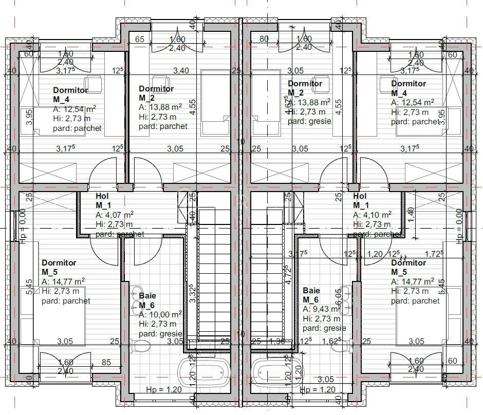 anBn-13470 Casă nouă tip duplex izolat fonic în Livezeni