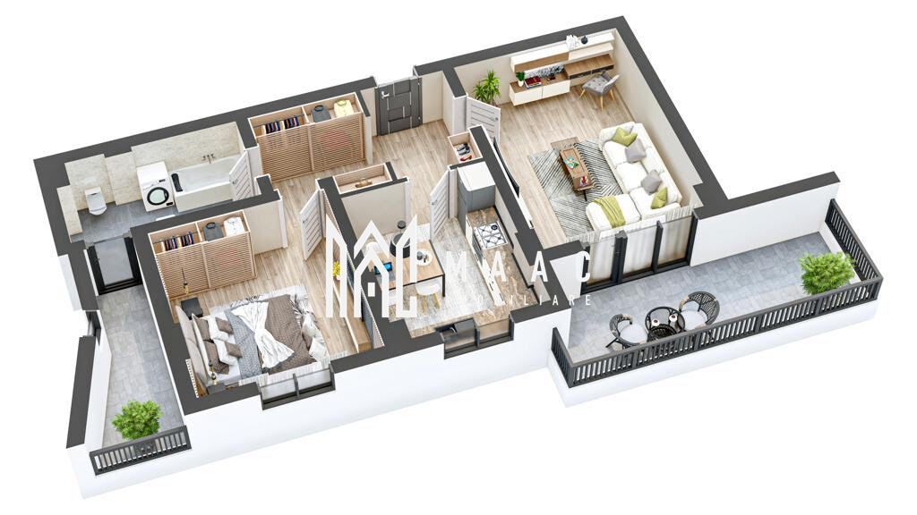 Apartament nou 2 camere I La cheie I 63 + 20 mp I Hipodrom