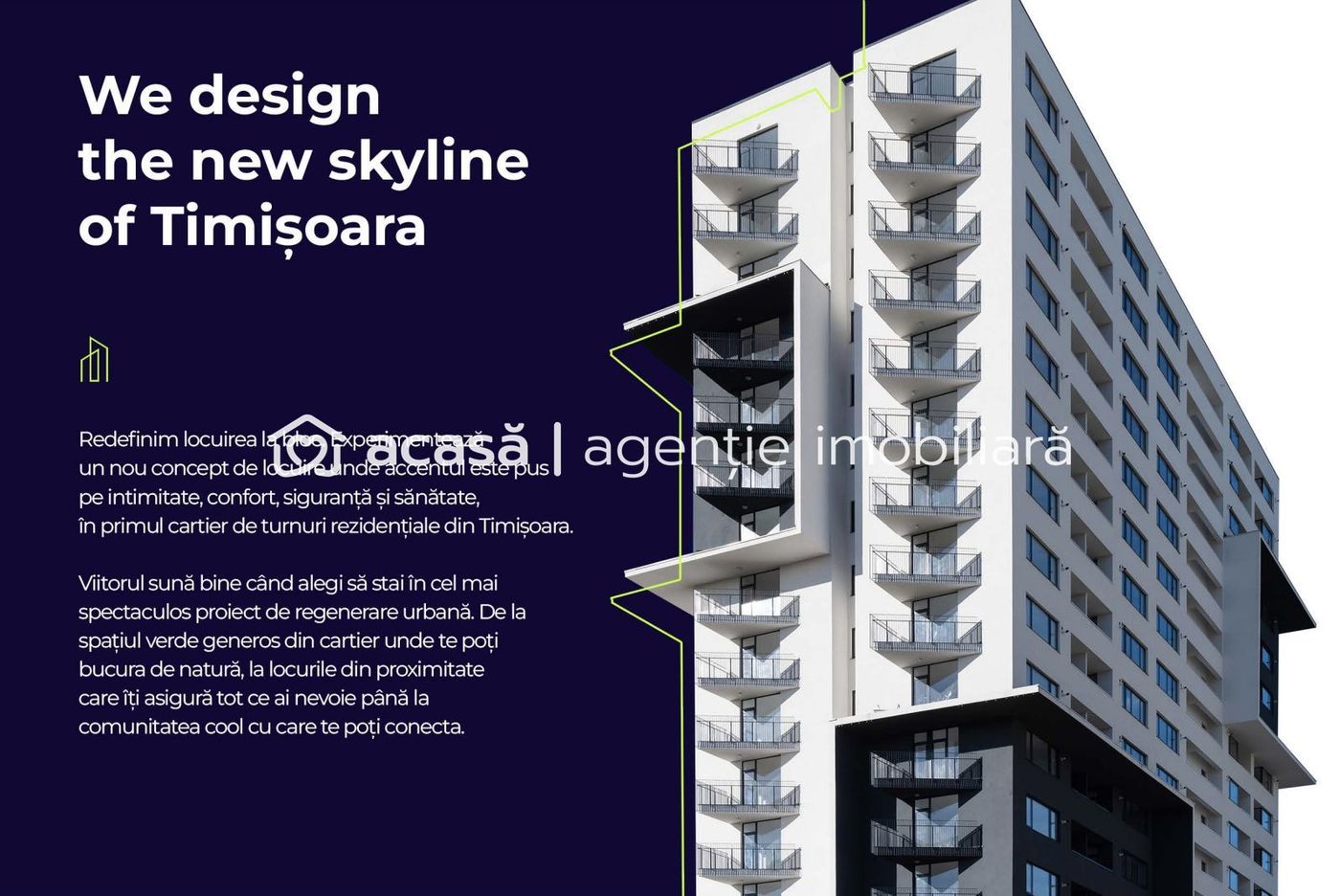 Etaj 16 –  Apartament 3 camere – XCity Towers, Timișoara