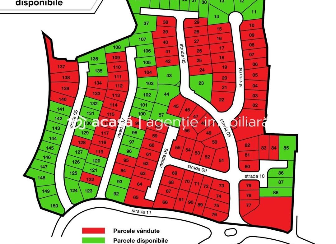 De vânzare parcele de casă în ARED CITY