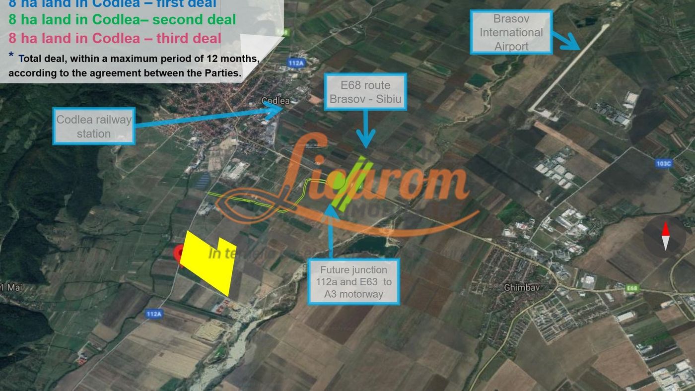 Codlea teren constructii industriale sau logistice 8 ha pana la 24 Ha