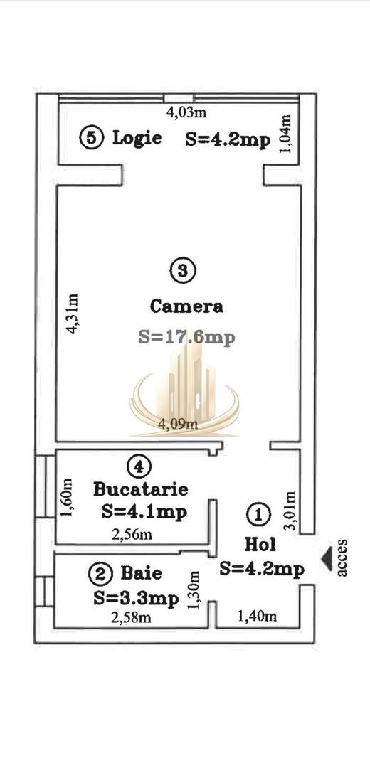 Apartament 1 cameră – Zonă Brâncoveanu | Ideal locuință sau investiție