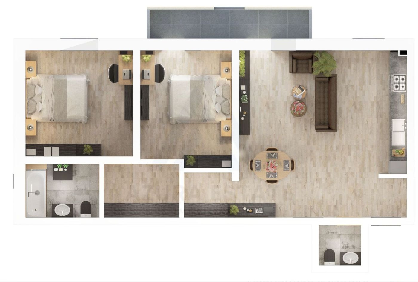 Apartament premium 73.5 mp utili 3 camere 2 bai etaj 1 zona Dna Stanca