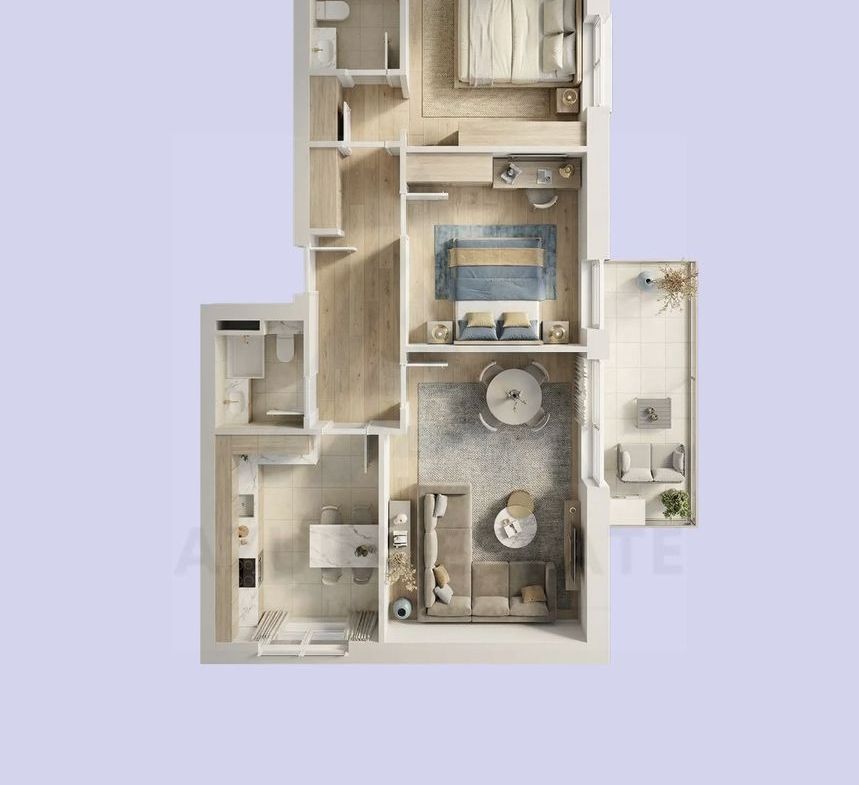 Apartament premium 76 mp utili 3 camere 2 bai etaj 2 Lacul lui Binder