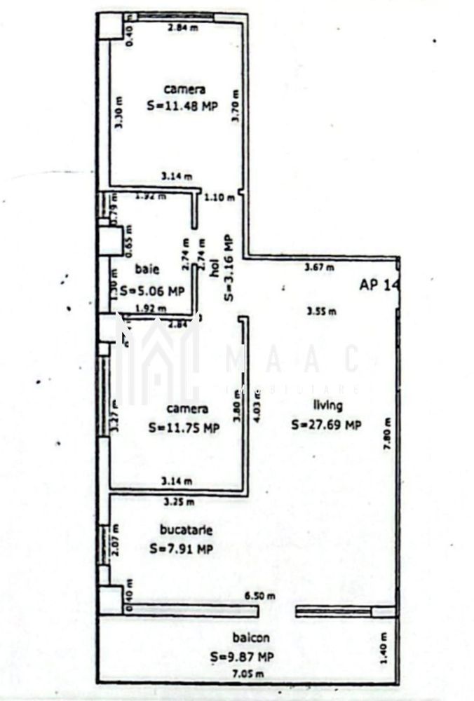 Apartament 3 camere | Decomandat | 2 Locuri de parcare | Turnișor