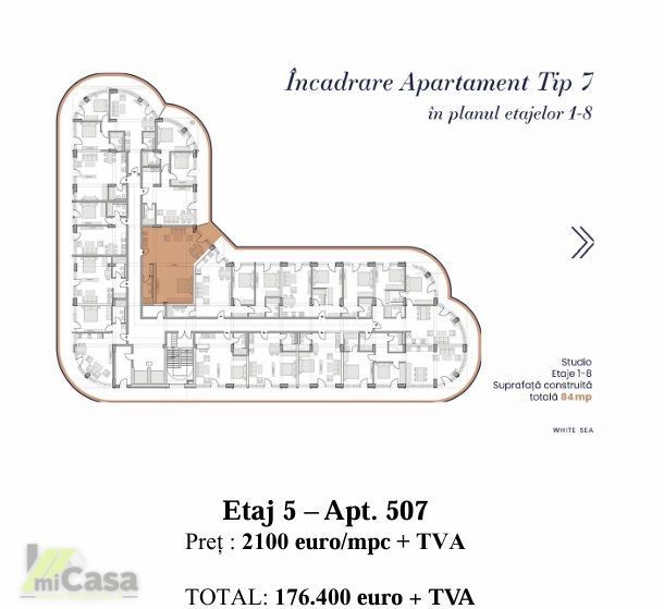 Apartament 2 Camere – Complex Rezidențial WHITE SEA – Mamaia