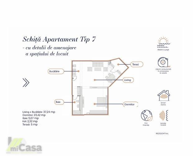 Apartament 2 Camere – Complex Rezidențial WHITE SEA – Mamaia