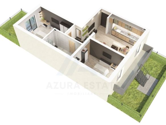 Apartament 3 camere parcare gradina 47 mp in zona D-na Stanca