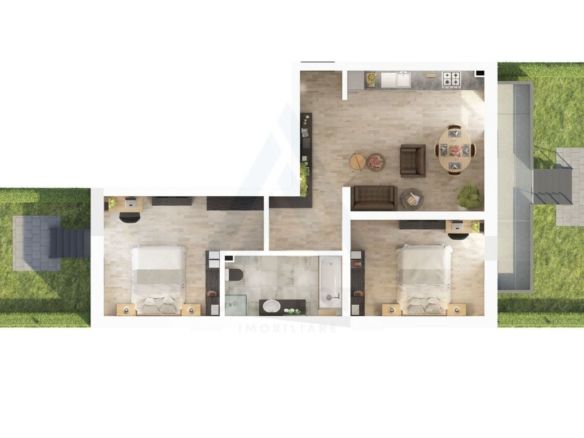 Apartament 3 camere parcare gradina 47 mp in zona D-na Stanca