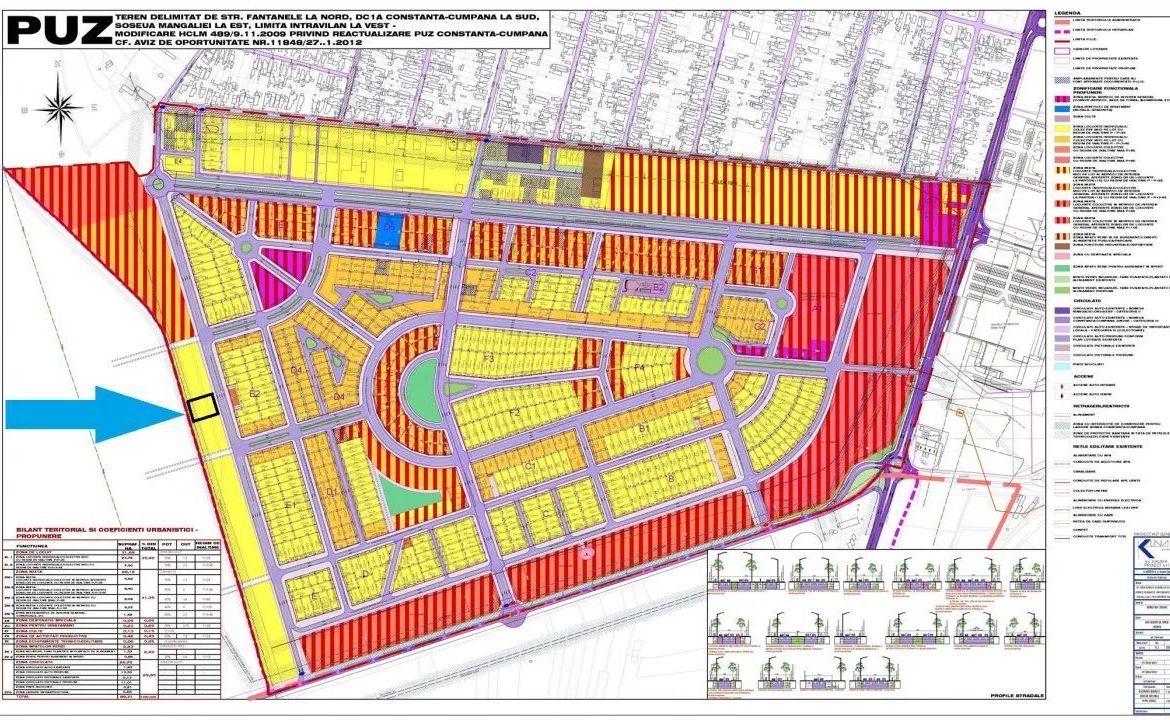 Vânzare teren intravilan 620 mp sau 1.237 mp – Constanța, zona Veterani