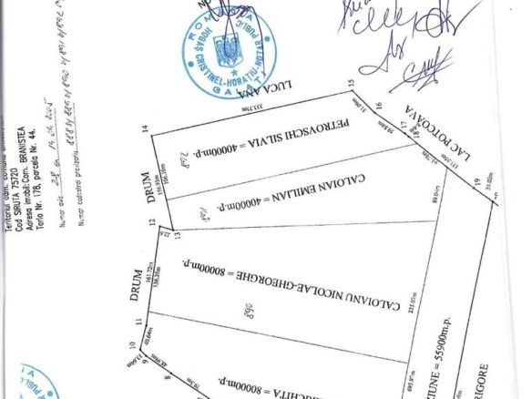 De vanzare 8 ha teren arabil extravilan Branistea, 11.000euro/ha negociabil