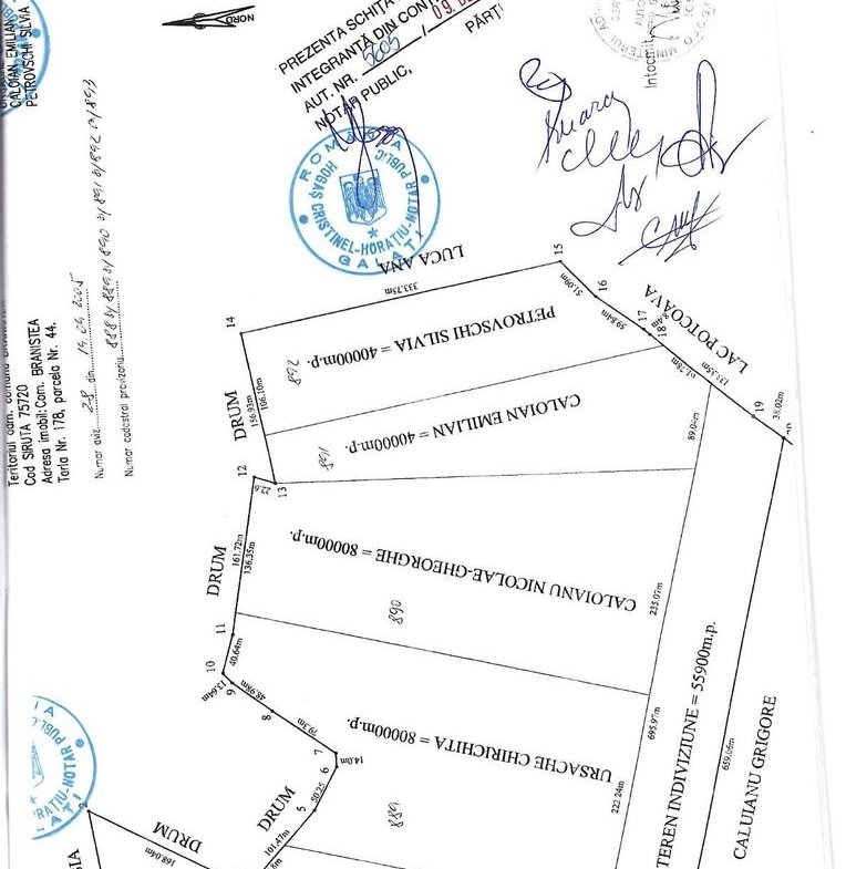 De vanzare 8 ha teren arabil extravilan Branistea, 11.000euro/ha negociabil