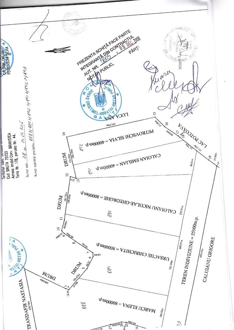 De vanzare 8 ha teren arabil extravilan Branistea, 11.000euro/ha negociabil