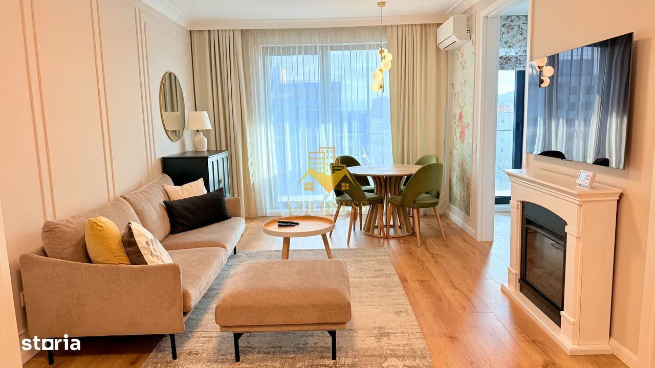 2 camere, premium, AC, garaj, bloc nou, Plopilor zona parcul Rozelor