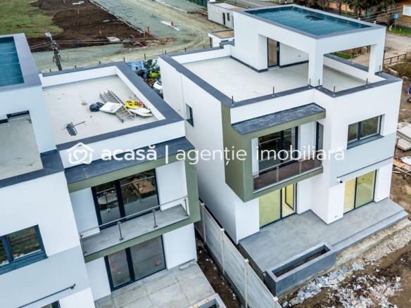 Vilă nouă cu terasă panoramică – design premium, 4 dormitoare, în Gai