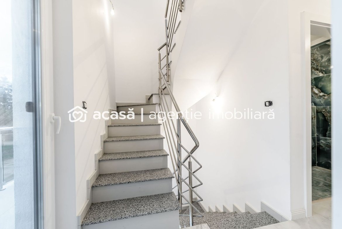 Casă nouă 2025 cu terasă rooftop – 5 camere, design modern, în Gai
