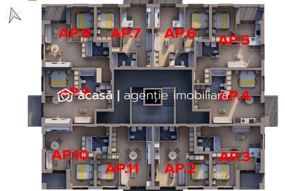 Apartament nou ARED, 44 mp utili – Direct de la dezvoltator