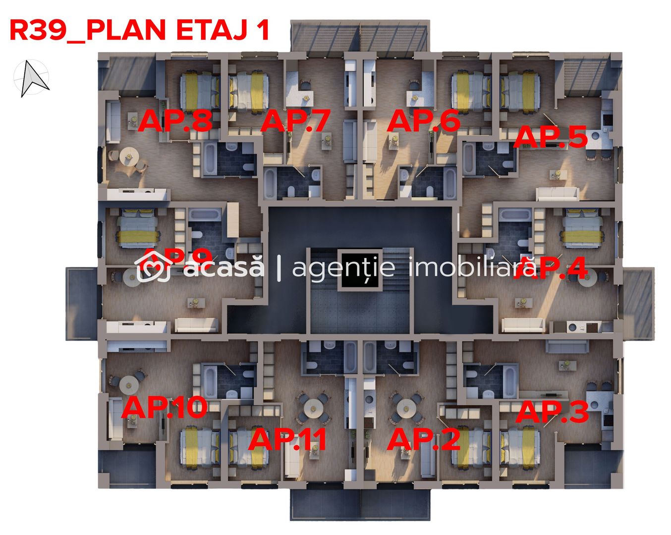 Apartament nou ARED, 44 mp utili – Direct de la dezvoltator