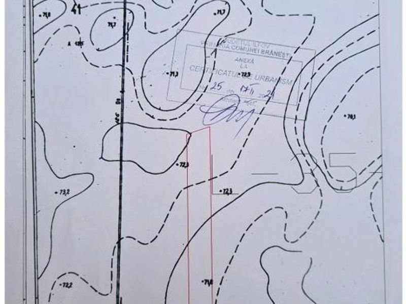 Teren intravilan de vânzare Brănești – DN3, deschidere 60 ml  investie