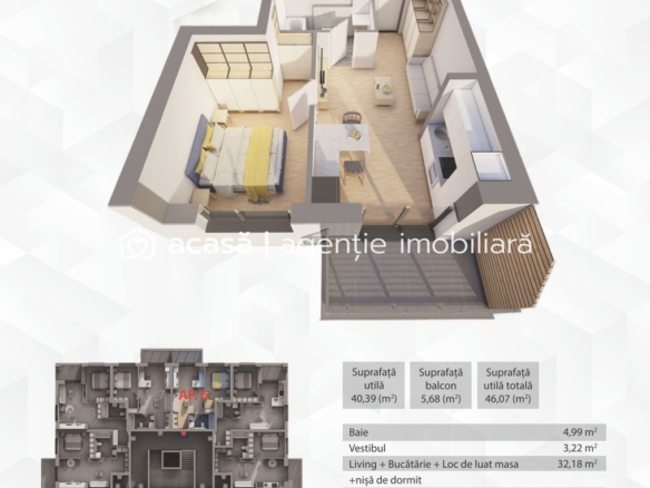 Apartament in R39 by ARED–direct de la dezvoltator, fără agenție! Ap.6