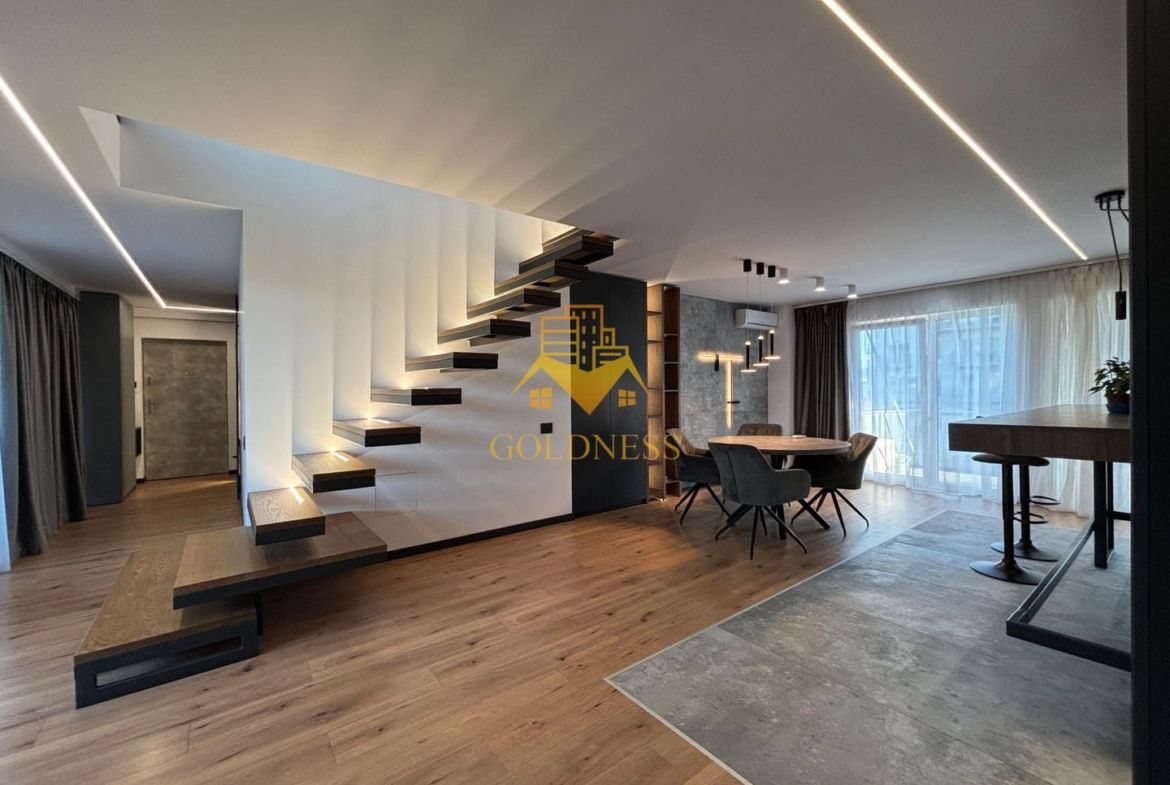 Penthouse mobilat lux, parcare, AC, bloc nou, Semicentral, zona Horea