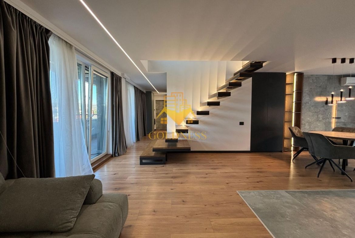 Penthouse mobilat lux, parcare, AC, bloc nou, Semicentral, zona Horea