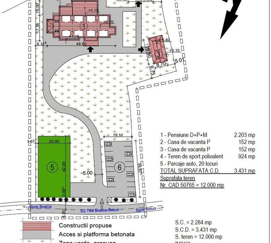 Teren intravilan Rosia, 12 000 mp, cu proiect aprobat. Comision 0.