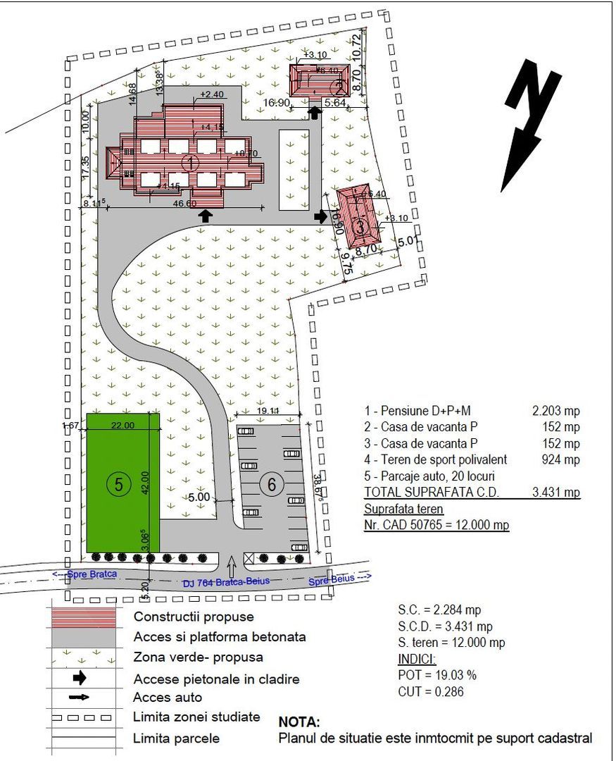 Teren intravilan Rosia, 12 000 mp, cu proiect aprobat. Comision 0.