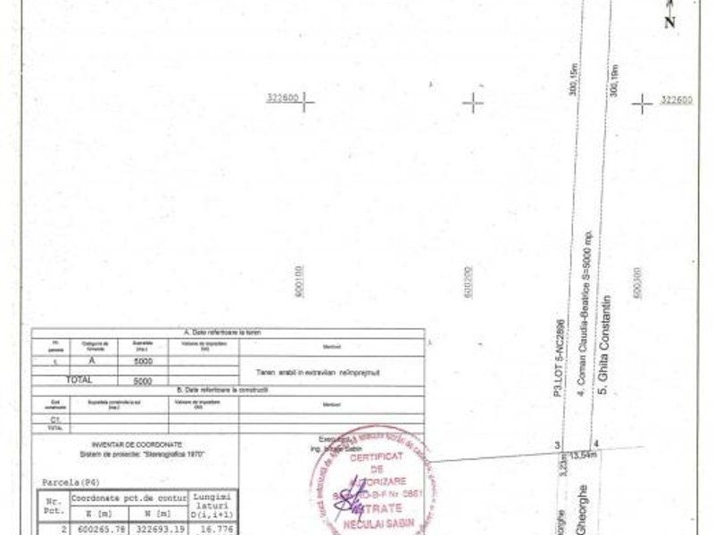 Teren intravilan 5000 mp de vânzare   Cheiul Dâmboviței apropiere A2