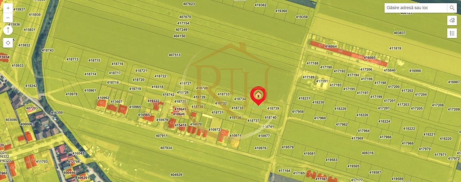 Oferim spre vanzare parcela pentru duplex,  Giroc, suprafata 507 mp, 2 fronturi