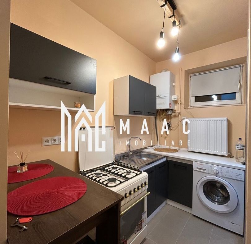 Garsonieră decomandată | Trei Stejari, Sibiu | 28 mp, mobilată, utilată