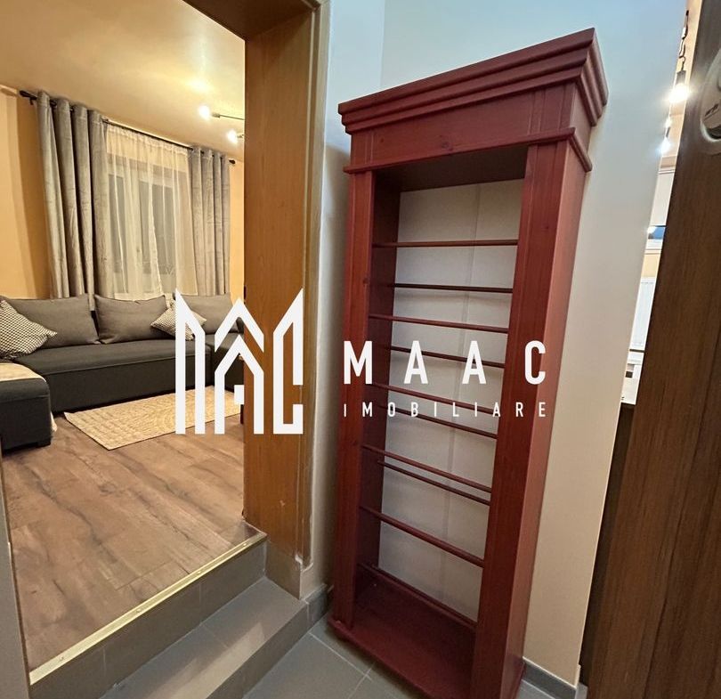 Garsonieră decomandată | Trei Stejari, Sibiu | 28 mp, mobilată, utilată
