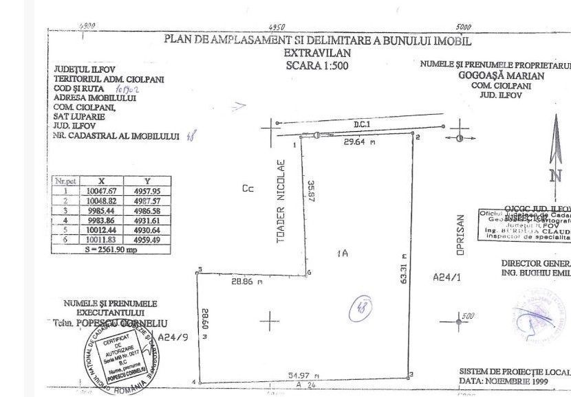 Ciolpani teren intravila 2500 mp de vanzare