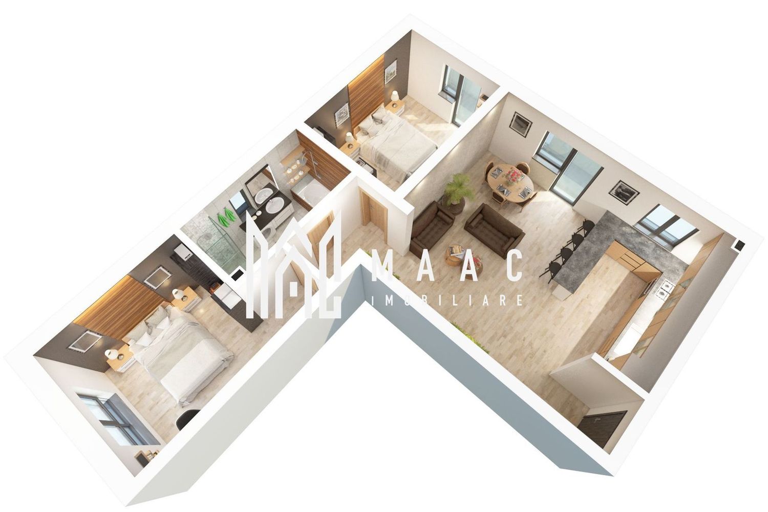 anBn-16696 Comision 0% | Apartament 3 Camere | Etaj 3 | Balcon