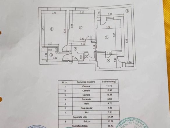 Apartament 3 camere Militari Residence mobilat si utilat