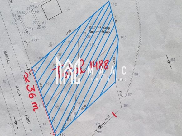 Teren intravilan I 1500mp I Front 36m I DN14 I Slimnic