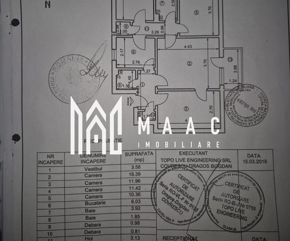 Apartament 4 camere decomandat | Traian, Râmnicu Vâlcea | 70,43 mp, etaj 4