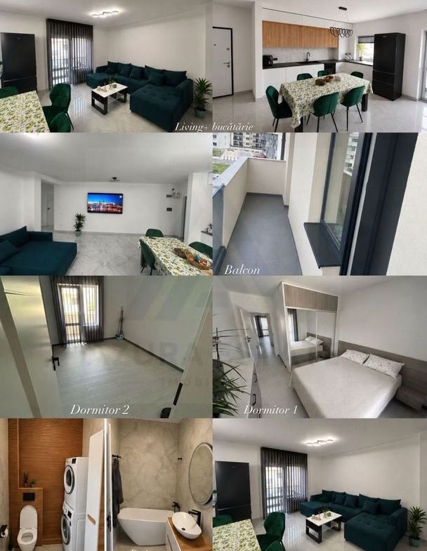 Apartament modern cu 2 dormitoare si  balcon 8 mp in One Residence