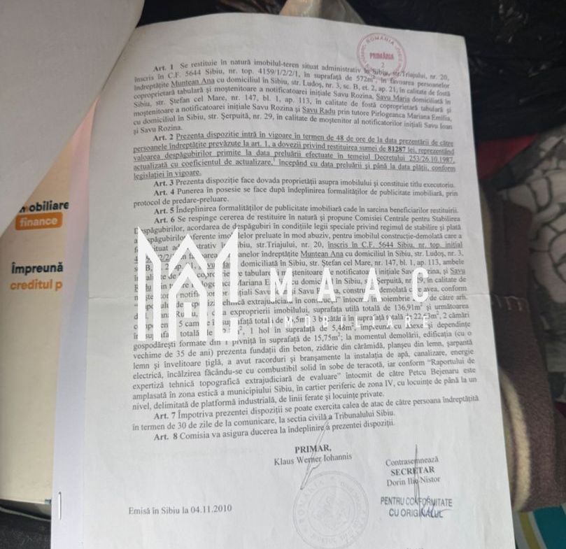 Teren intravilan 572 mp | Trei Stejari, Sibiu | front 19 m, utilități