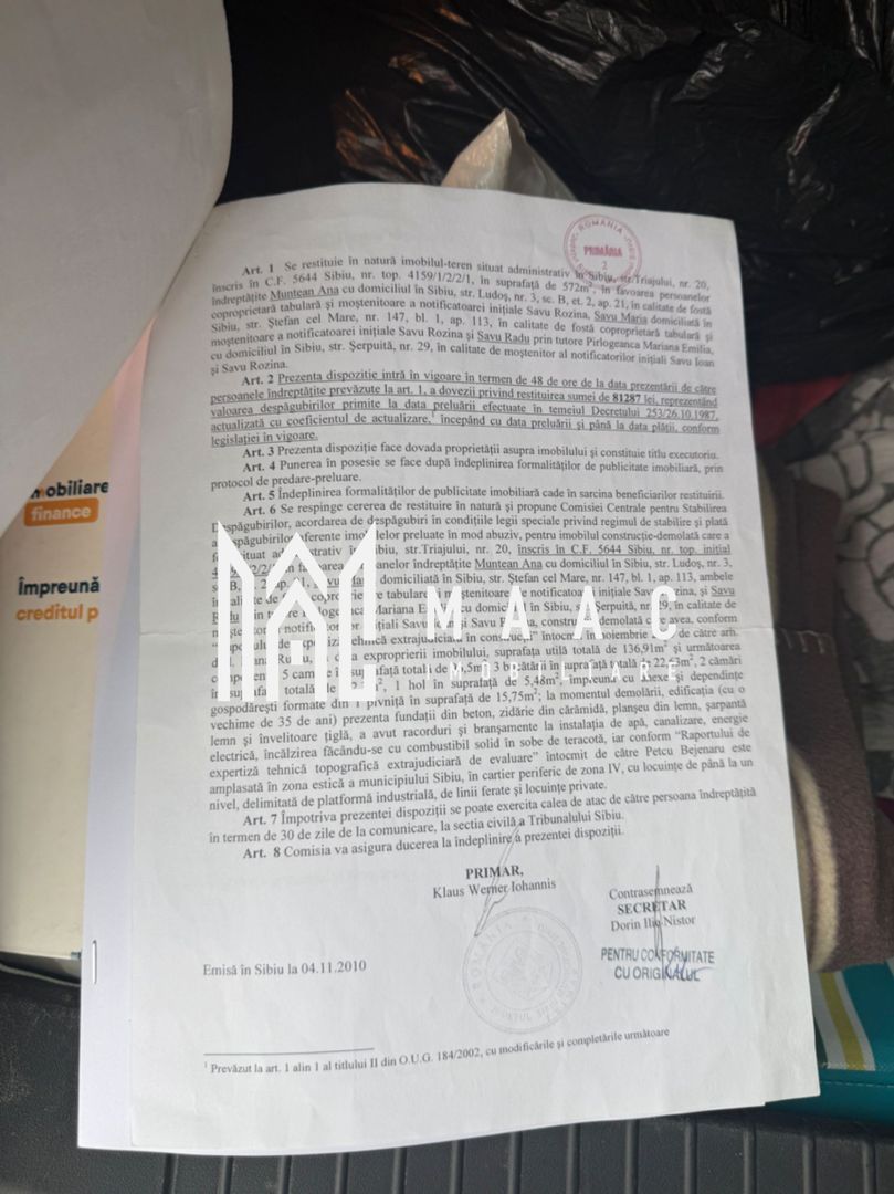 Teren intravilan 572 mp | Trei Stejari, Sibiu | front 19 m, utilități