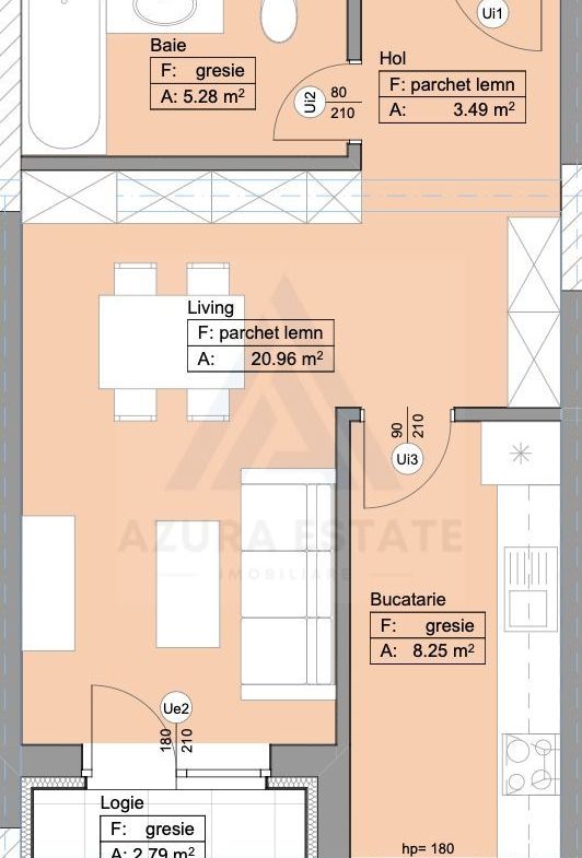 Studio 41 mp bucatarie inchisa balcon si parcare privata in Selimbar