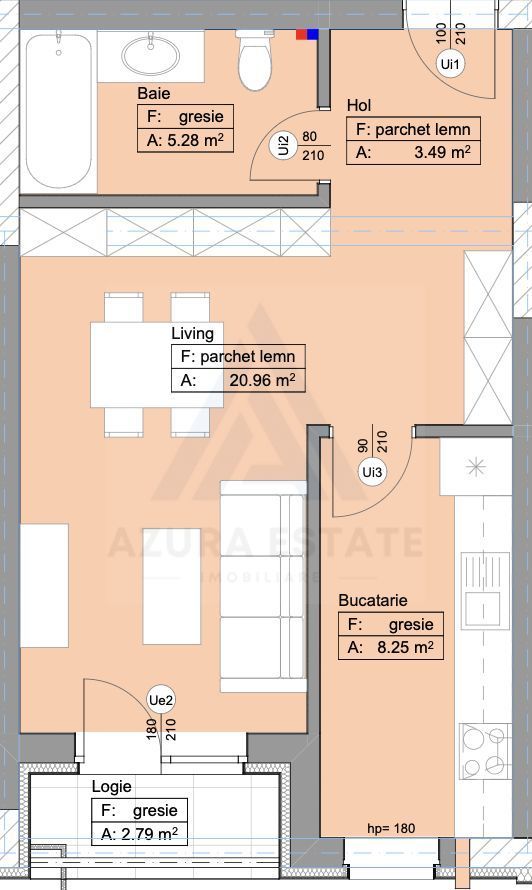 Studio 41 mp bucatarie inchisa balcon si parcare privata in Selimbar