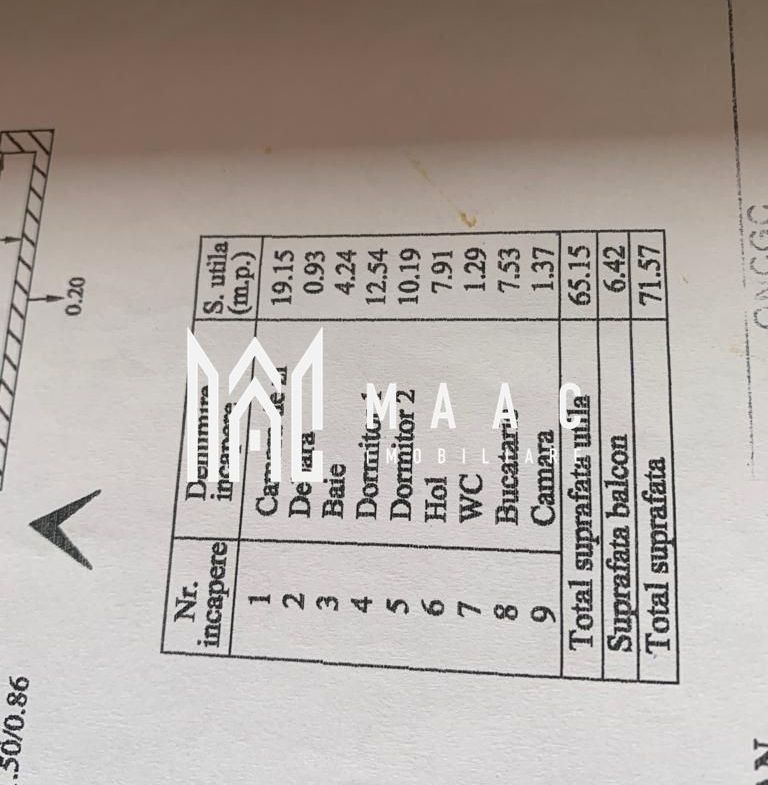 Apartament | 3 camere | Calea lui Traian | Etaj 3